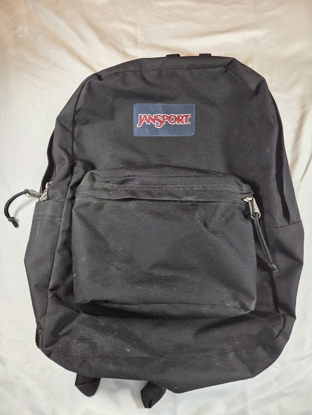 Jansport Black Classic Backpack with Front Zip Pocket